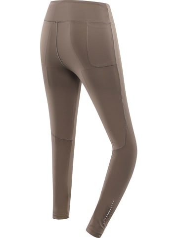 Alpine Pro Legginsy sportowe "Marda" w kolorze jasnobrązowym