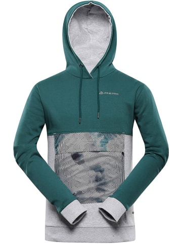 Alpine Pro Hoodie "Bord" in Grün/ Grau