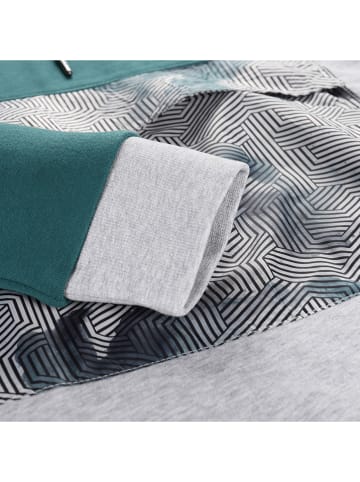 Alpine Pro Hoodie "Bord" groen/grijs