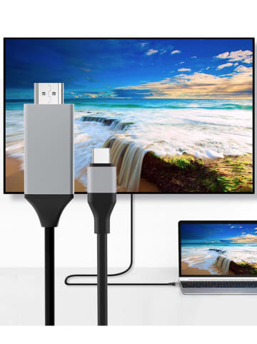 SmartCase USB-C auf HDMI-Adapter in Schwarz/ Silber