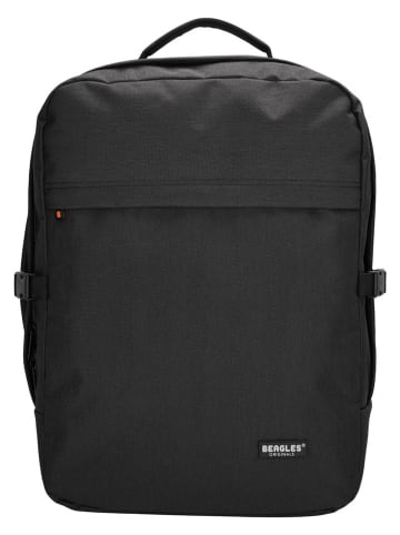 Beagles Rucksack "Sendai" in Schwarz - (B)36 x (H)50 x (T)18 cm
