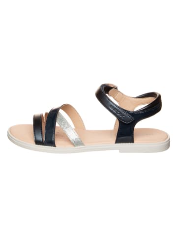 Geox Sandalen in Dunkelblau/ Silber