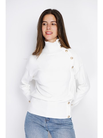 William de Faye Rollkragenpullover in Weiß