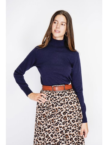 William de Faye Rollkragenpullover in Dunkelblau