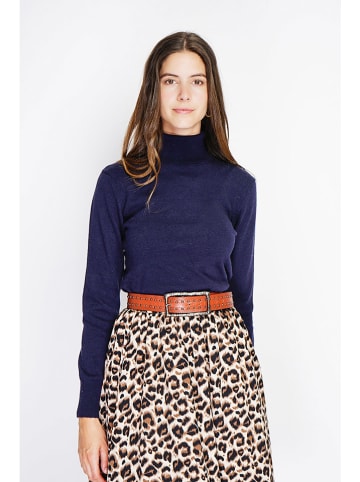 William de Faye Rollkragenpullover in Dunkelblau