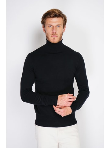 William de Faye Rollkragenpullover in Schwarz