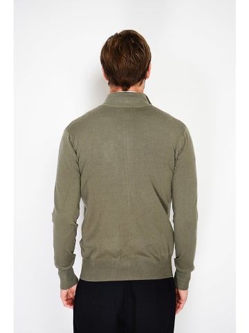 William de Faye Cardigan in Khaki