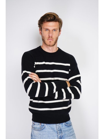 William de Faye Pullover in Schwarz/ Weiß
