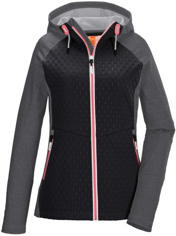 Killtec Hybridjacke in Grau/ Schwarz