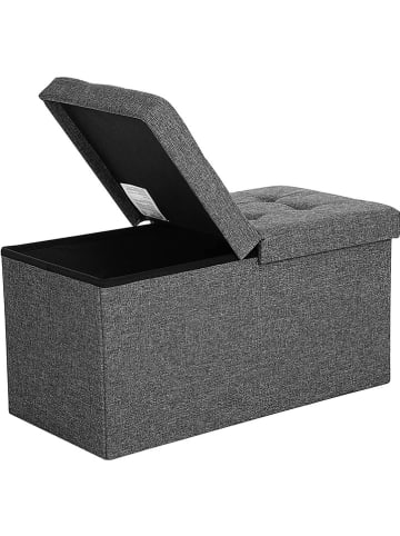 Songmics Aufbewahrungsbank in Grau  - (B)76 x (H)38 x (T)38 cm