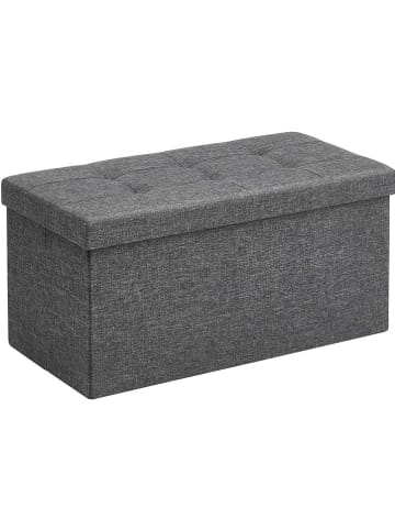 Songmics Opbergbank grijs - (B)76 x (H)38 x (D)38 cm