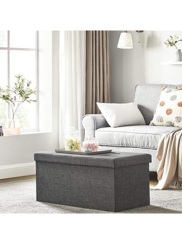 Songmics Aufbewahrungsbank in Grau  - (B)76 x (H)38 x (T)38 cm