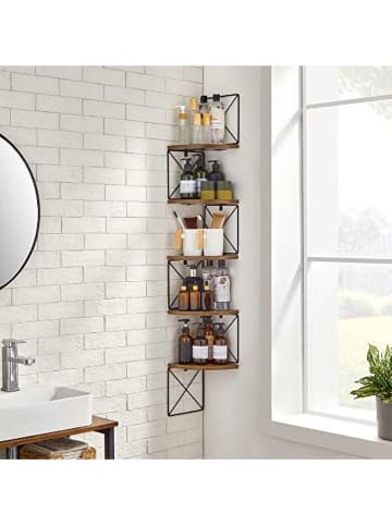 Songmics Hoekkast bruin/zwart - (B)20 x (H)127,5 x (D)20 cm