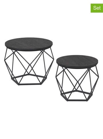 Songmics 2er-Set: Couchtische in Schwarz