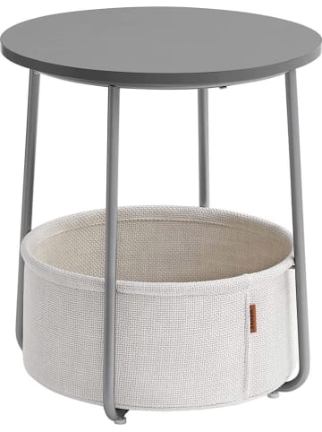 Songmics Stolik w kolorze biało-jasnoszarym - wys. 50 x Ø 45 cm