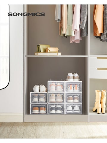 Songmics 8-delige set: schoenenboxen transparant - (B)22,5 x (H)13,5 x (D)30 cm