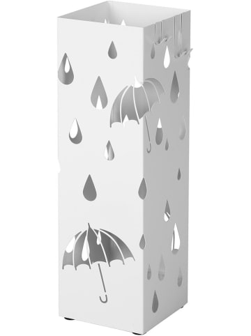 Songmics Stojak w kolorze białym na parasole - 15,5 x 49 x 15,5 cm