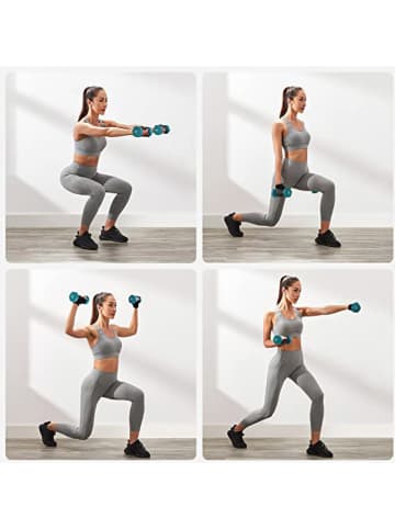 SONGMICS 7-częściowy zestaw w kolorze zielono-miętowo-jasnoszarym