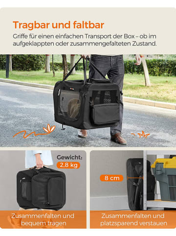 SONGMICS Transportdoos zwart - (B)60 x (H)42 x (D)42 cm