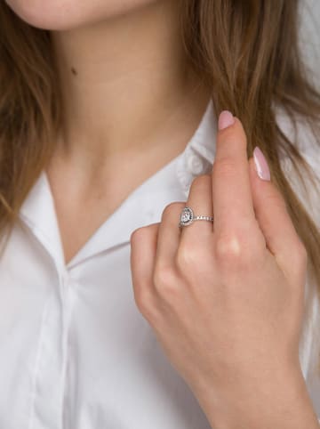 Pandora Srebrny pierścionek z kryształami