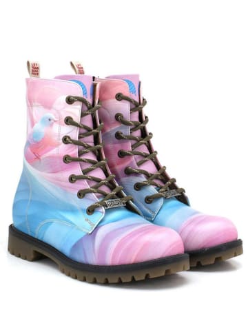 Goby Boots in Rosa/ Hellblau