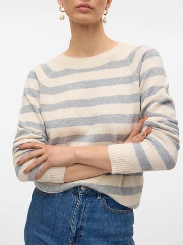 Vero Moda Trui crème/grijs