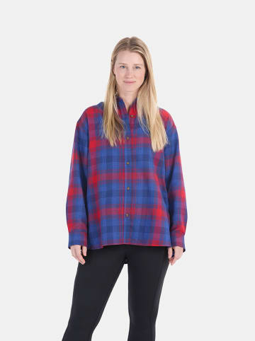 Marmot Blouse "Fairfax" blauw/rood