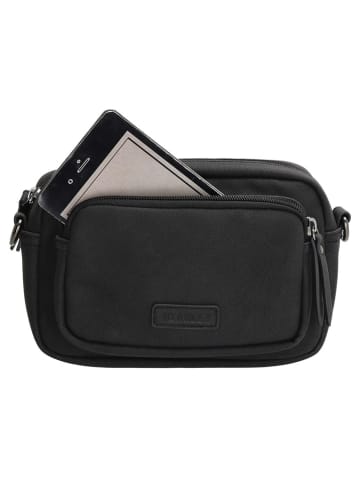 Beagles Umhängetasche "Malaga" in Schwarz - (B)18 x (H)12 x (T)4 cm