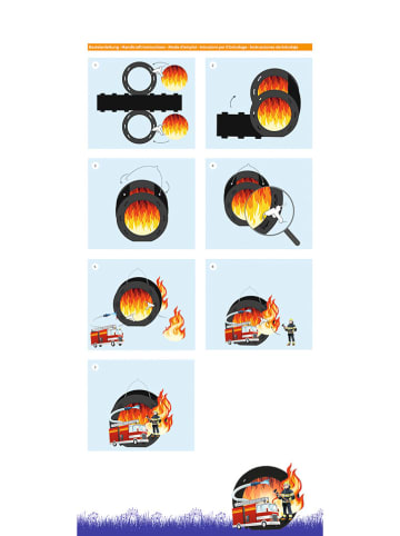 URSUS Laternen-Bastelset Easy Line "Feuerwehr" in Bunt
