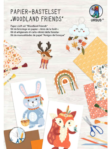 URSUS Papier-Bastelset "Woodland friends" in Bunt