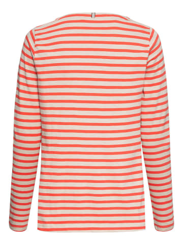 Camel Active Longsleeve in Orange/ Weiß