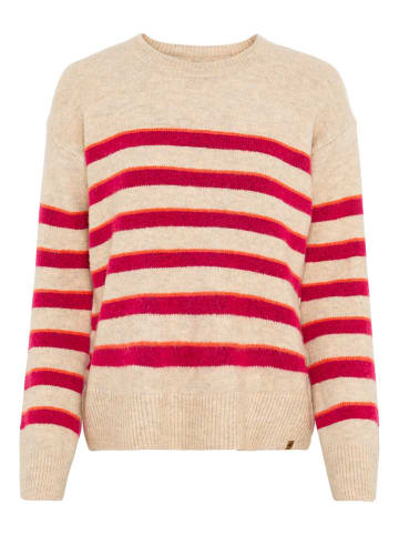 Camel Active Pullover in Beige/ Rot