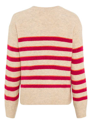 Camel Active Pullover in Beige/ Rot