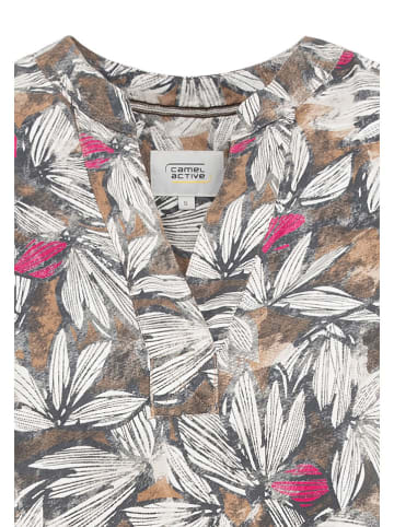 Camel Active Bluse in Anthrazit/ Beige