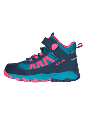 Trollkids Wanderboots "Tronfjell Hiker Mid" in Dunkelblau/ Pink