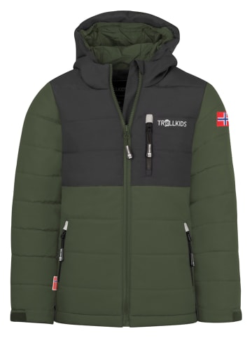 Trollkids Kurtka narciarska "Hemsedal" w kolorze khaki