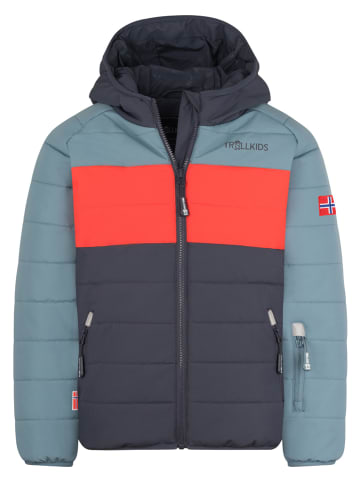 Trollkids Ski-/ Snowboardjacke "Hafjell" in Dunkelblau/ Hellblau