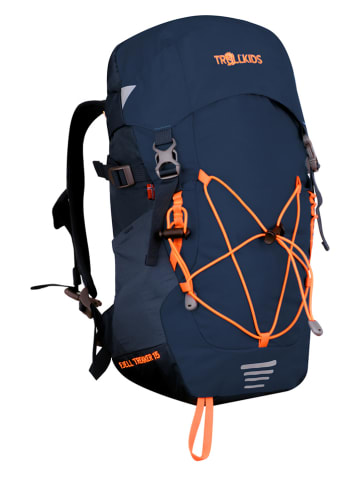 Trollkids Wanderrucksack "Fjell Trekker 15" in Dunkelblau - (B)24 x (H)35 x (T)14 cm