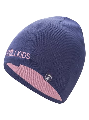 Trollkids Dwustronna czapka beanie "Troll" w kolorze fioletowo-jasnoróżowym