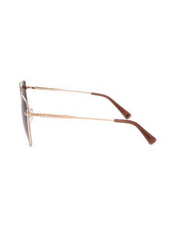 Longchamp Damskie okulary przeciwsłoneczne w kolorze złoto-jasnobrązowym