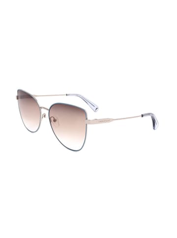 Longchamp Damen-Sonnenbrille in Gold/ Hellbraun