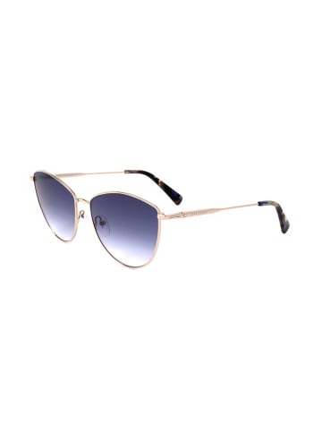 Longchamp Dameszonnebril goudkleurig/donkerblauw
