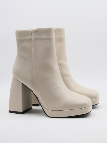 Belucci Botki w kolorze kremowym