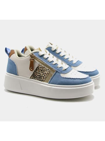 Bellucci Sneakersy w kolorze błękitno-beżowym