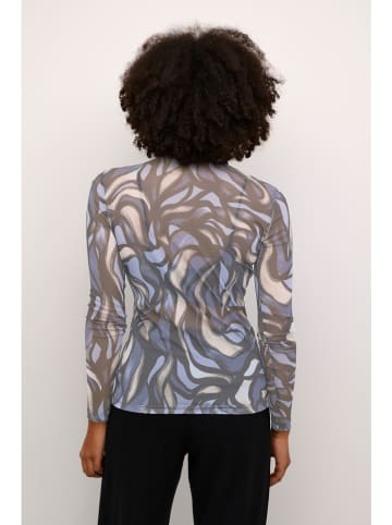 Kaffe Longsleeve lichtblauw/zwart