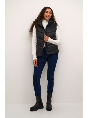 Kaffe Doorgestikte bodywarmer zwart