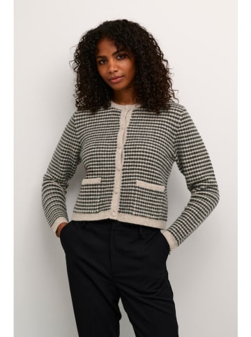 Kaffe Cardigan in Beige/ Schwarz