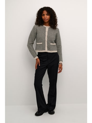 Kaffe Cardigan in Beige/ Schwarz