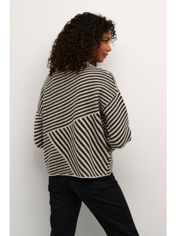 Kaffe Pullover in Schwarz/ Beige