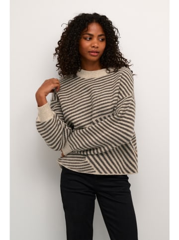 Kaffe Pullover in Beige/ Anthazit
